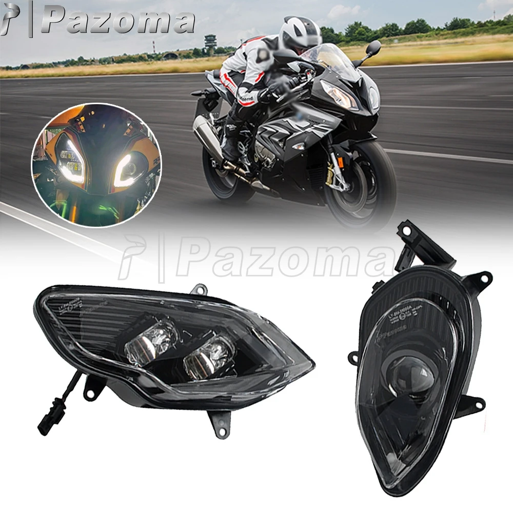 High Low Beam Head Light For BMW S1000RR K46 Motorcycle LED Headlight Front Daylight Running Light OEM #63128549327 #63128549326