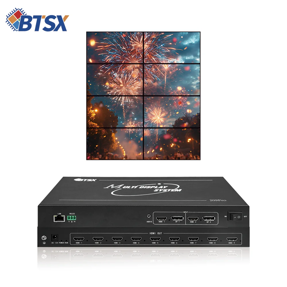 4K60 Multi Display Expander Multi-screen Multi-Monitor Expansion Equipment 1x8 1x7 3x3 1x9 8x1 9x1 Display Video Wall Controller
