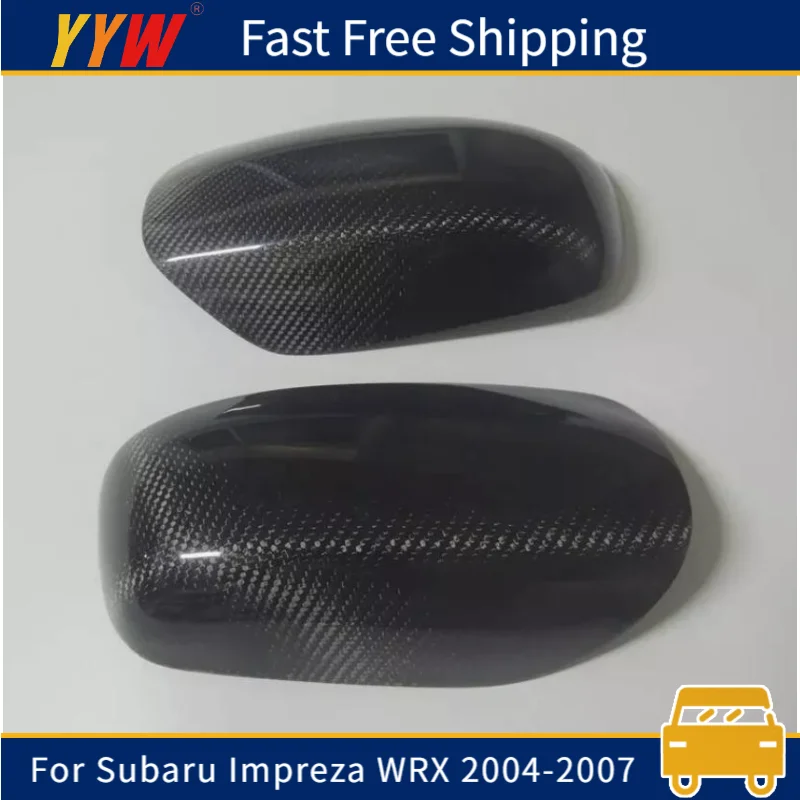 

1 пара чехлов на боковое зеркало из настоящего углеродного волокна для Subaru Impreza WRX 2004-2007, накладка на внешнюю дверь заднего вида