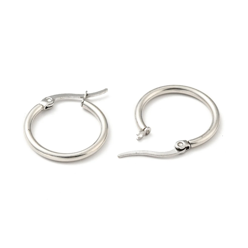 12 Pair 201 Stainless Steel Hoop Earrings for Women Earrings with 304 Stainless Steel Pins Simple Earrings Ornament for DIY