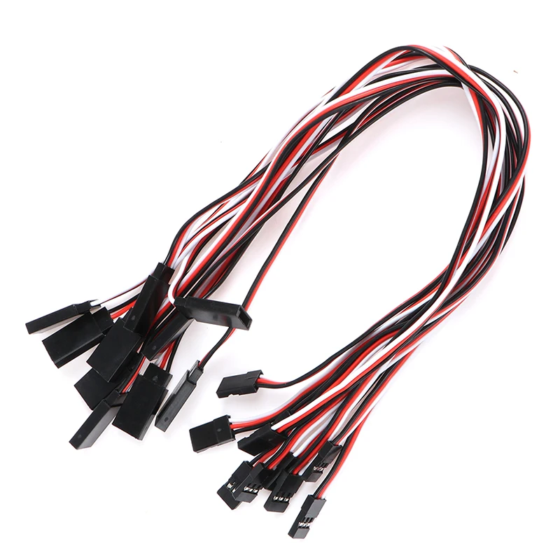 10Pcs 30cm Servo Extension Lead Wire Cable For RC Futaba JR Male to Female