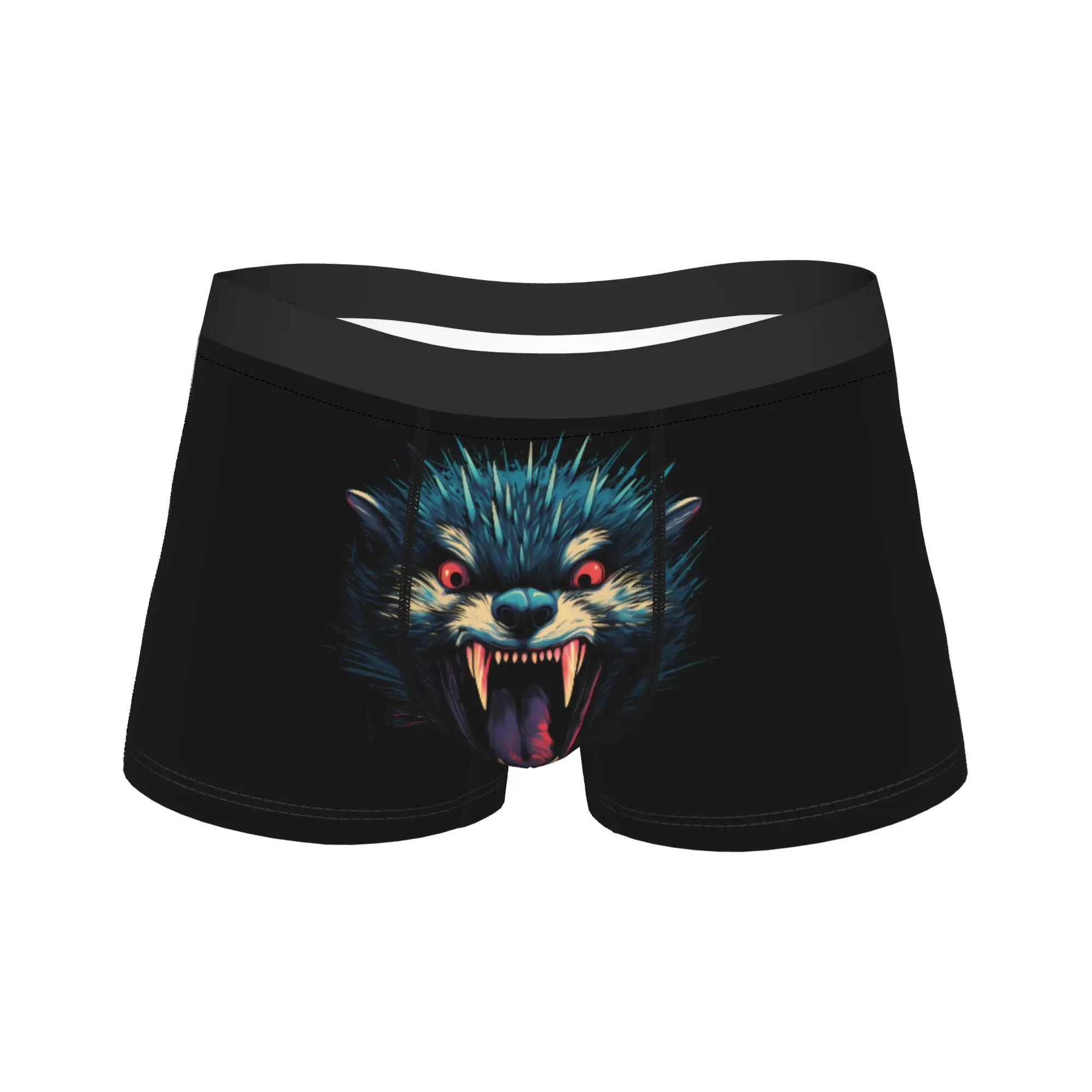 

Hedgehog Big Mouth horror fang Trunk 3D Pouch Underwear High Quality Design Boxer Brief Breathable Men Panties Big Size