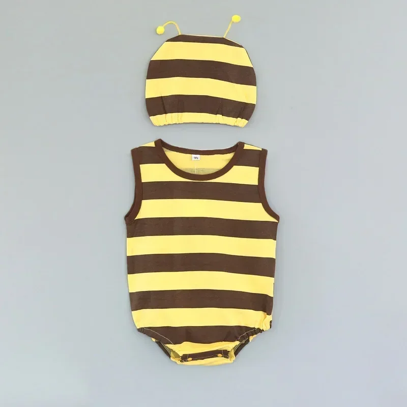 Thin summer baby triangle jumpsuit cotton cartoon animal insect suit jumpsuit for newborns baby girl baby girl clothes