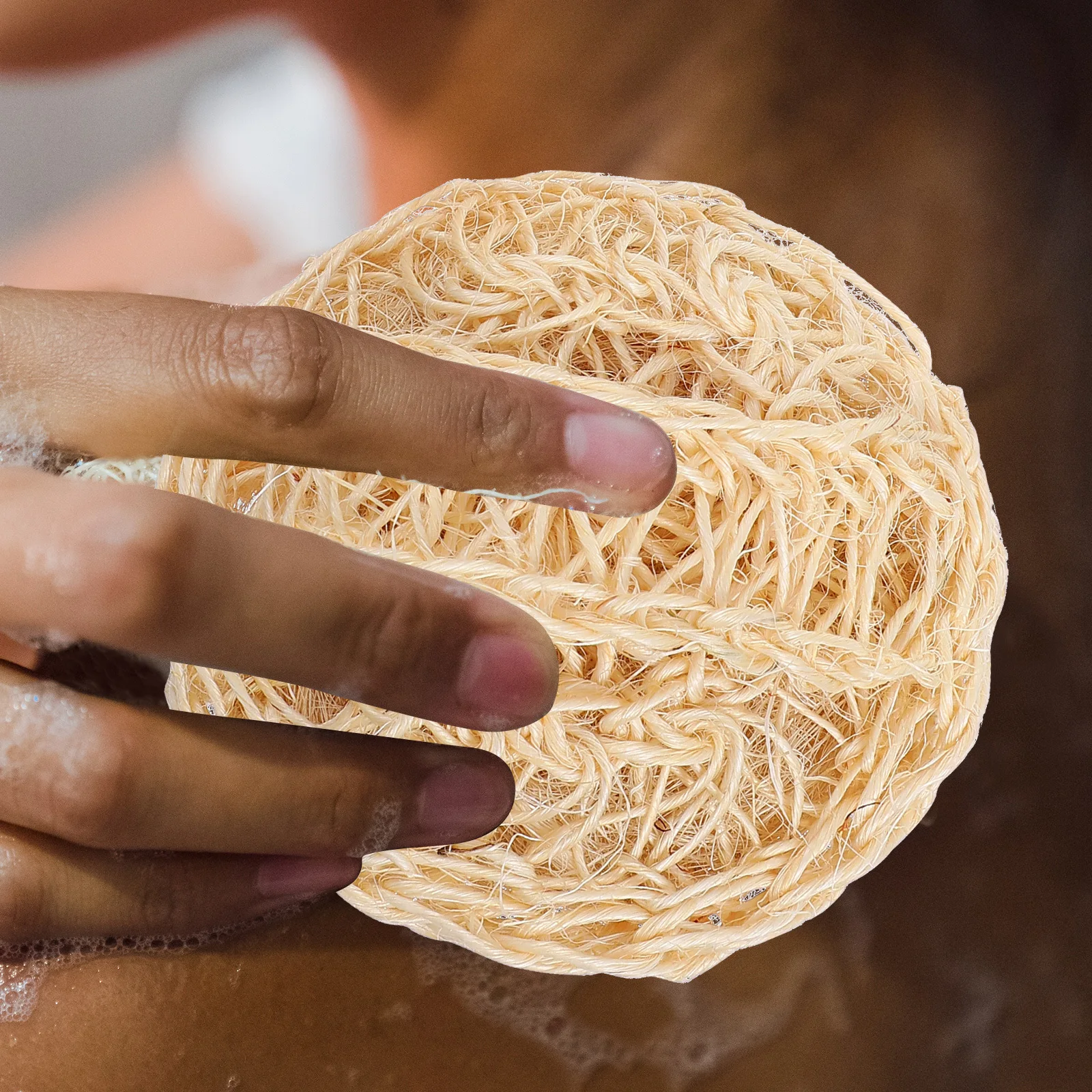 

2Pcs Premium Sisal Shower Balls Efficient Cleaning Bath Sponge Exfoliate Oil Grease Removal Body Scrubber Tool