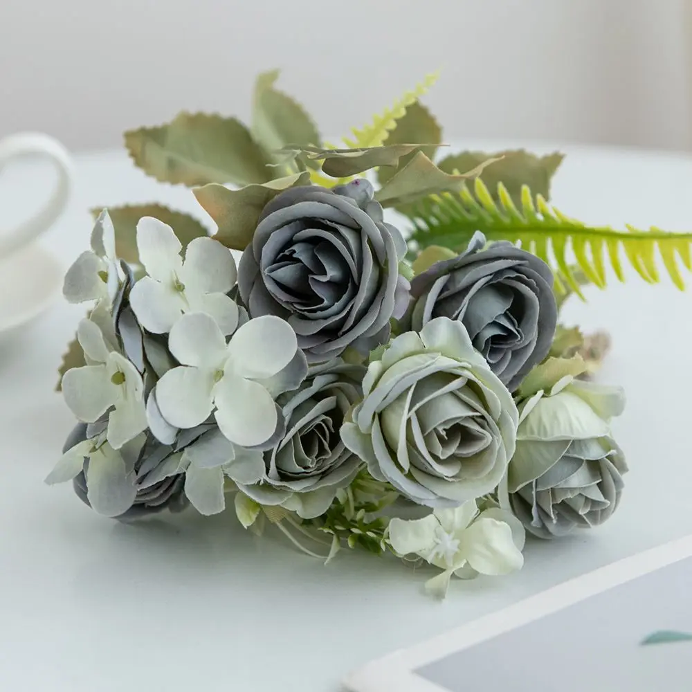 Seiden-Kunstblumen Rose Bestseller Valentinstag Heim Zimmer Outdoor Garten Brautstrauß Hochzeitskranz Hübsche Dekoration DIY Geschenk – Detail 5