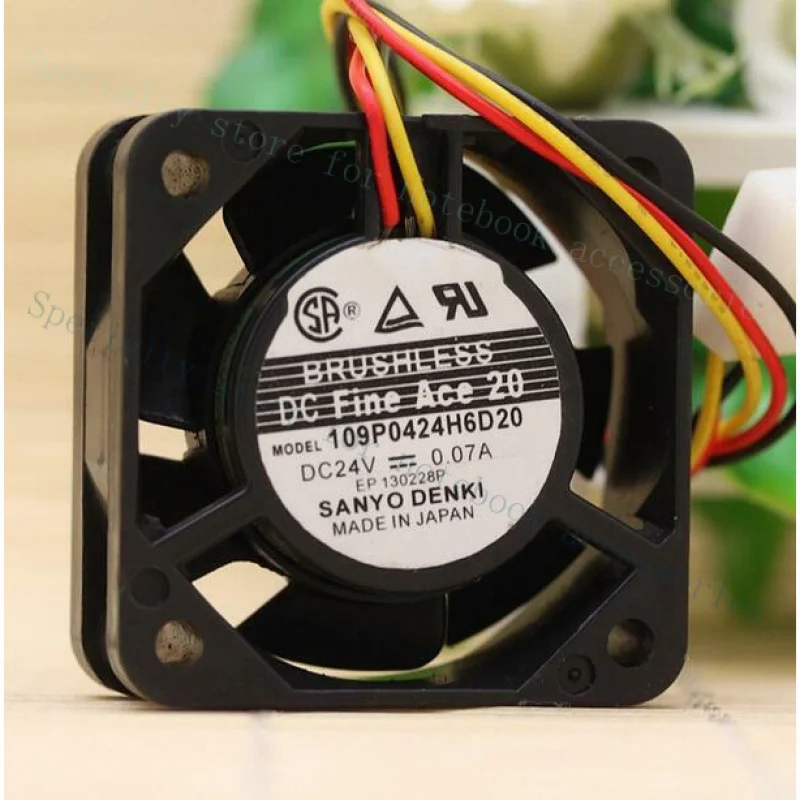 A+ Sanyo 109P0424H6D20 24V 4020 0.07A 4cm 3 line  cooling fan