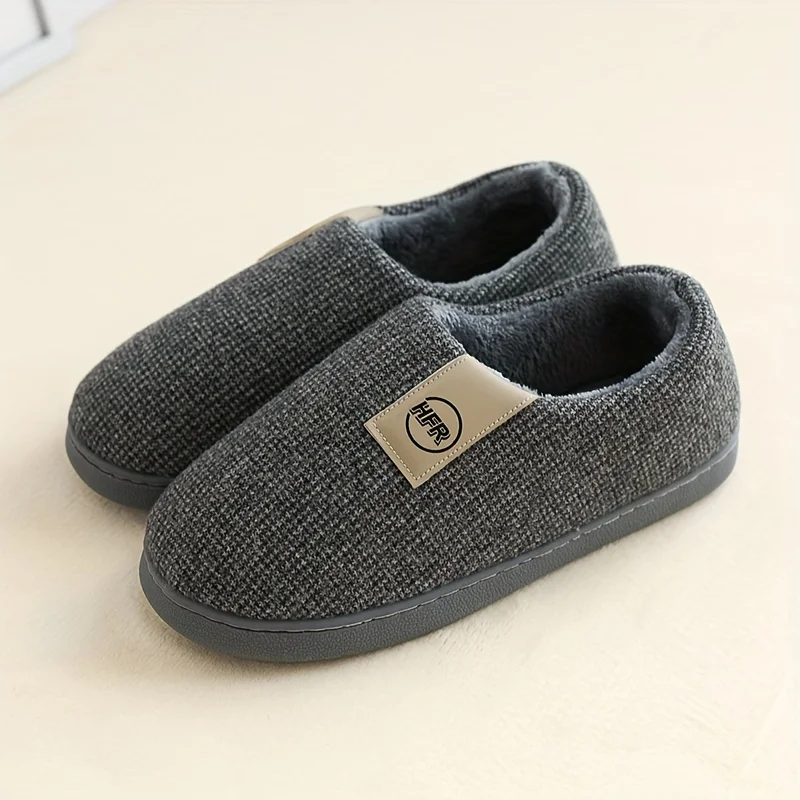 Big Size Home furry Slippers Men Warm Plush Indoor Shoes Women Fleece Cozy Soft Anti Slip Thick Bottom Winter House Footwear