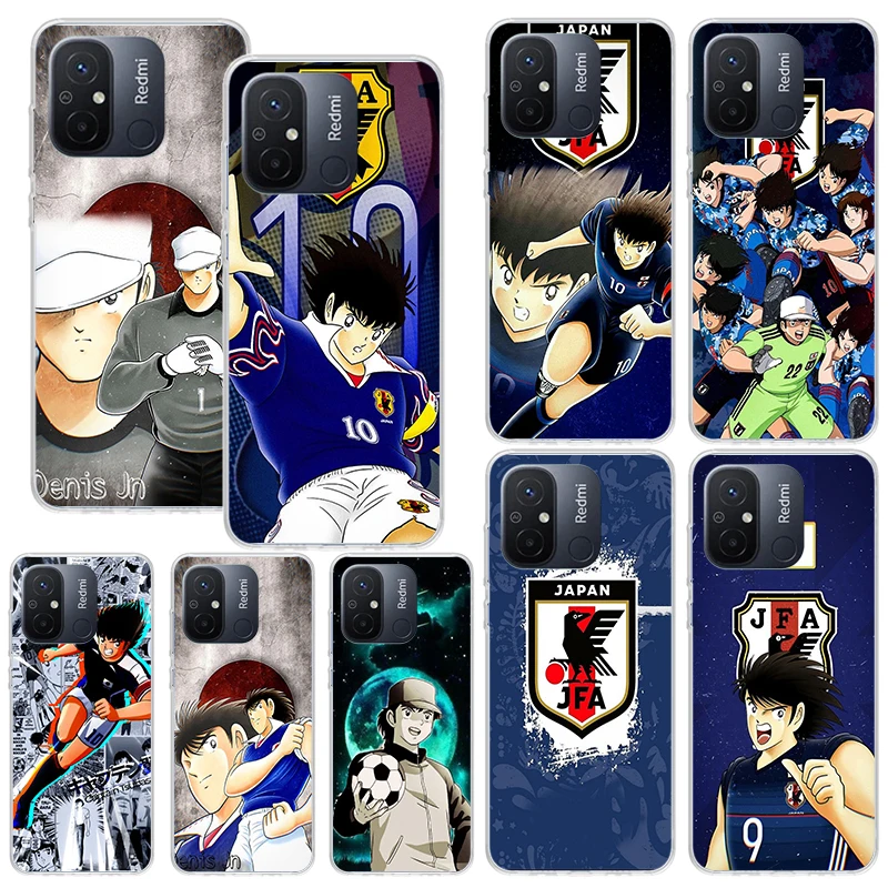 Captain Tsubasa Anime Phone Case For Xiaomi Redmi 12C 12 10C 10A 10 9C 9A 9T 9 8A 8 7A 7 6A 6 Pro K70 K40 K20 Fundas Back Cover