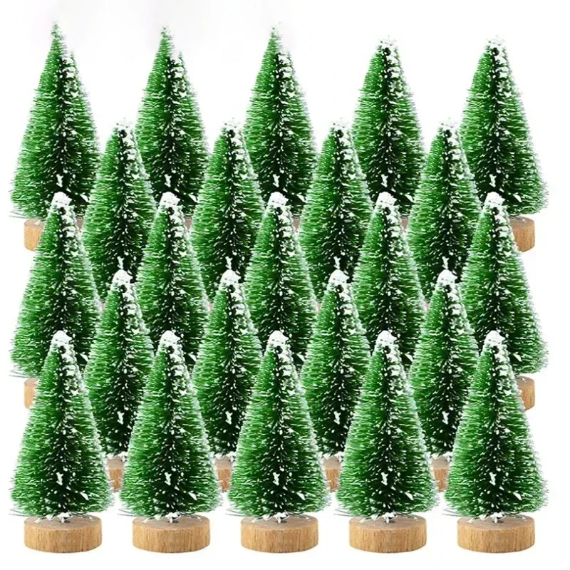 شجرة كريسماس صناعية مصغرة ، شجرة صقيع ثلجية صغيرة ، شجرة صنوبر ، زخرفة حفلات تصنعها بنفسك ، زخرفة حرفية ، من من من من من