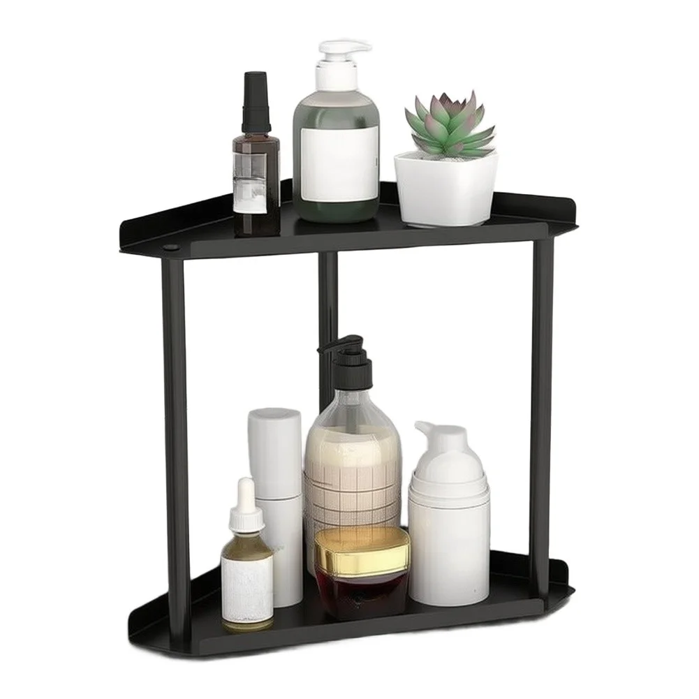 For Skincare-Oriented 2-Tier Organizer for Bathroom Countertops Featuring Carbon Steel Build and Tiered Functional Layout