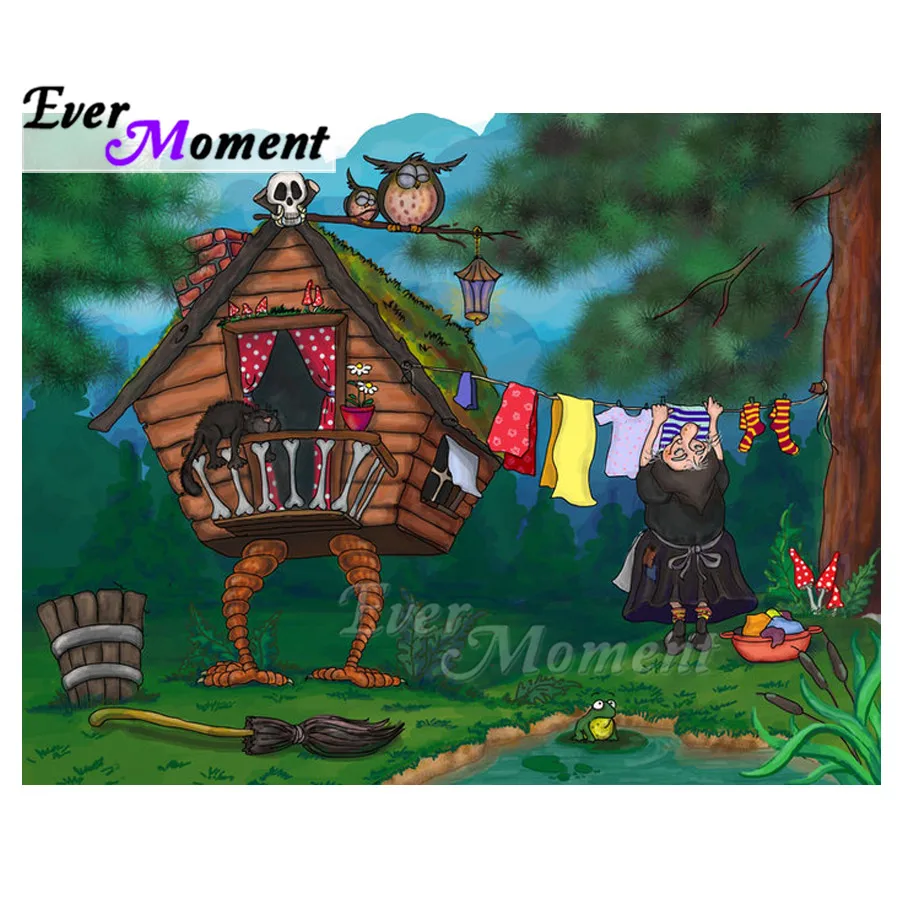 

Алмазная картина Ever Moment, лошадь с ногами, картина ведьмы, стразы, алмазная вышивка, 5D DIY, полная квадратная дрель ASF1890