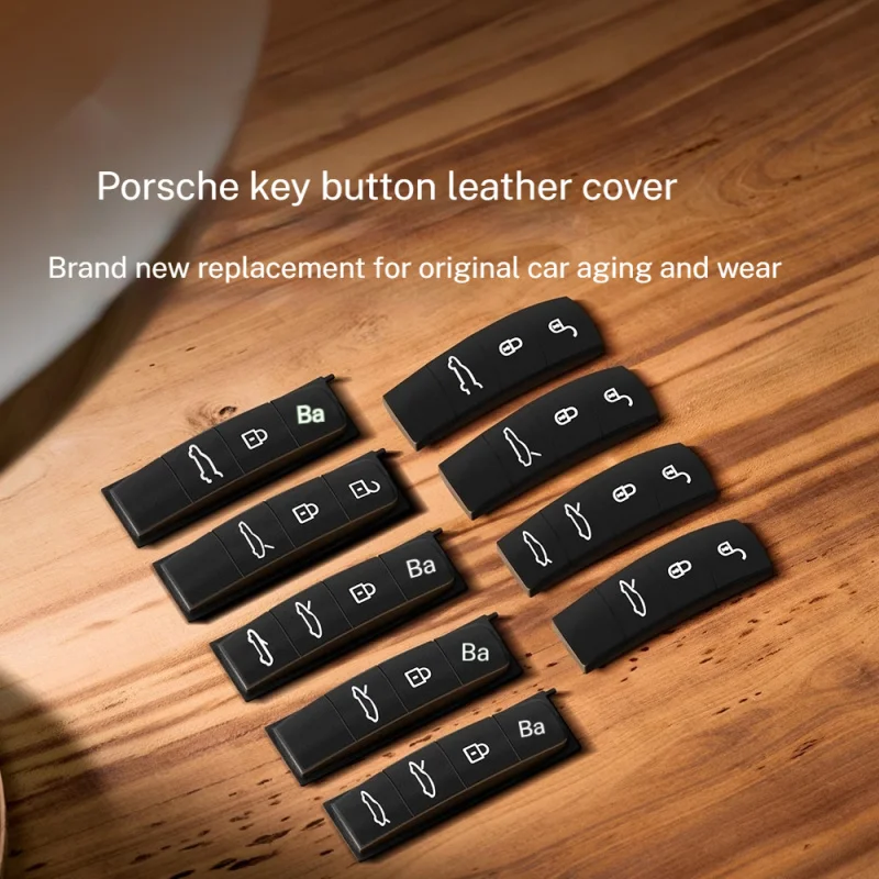 

For Porsche Key Button Cover 911 Cayenne Macan Panamera 718 Taycan 2011-2024 Remote Control Fob Car Key Case Rubber Pad