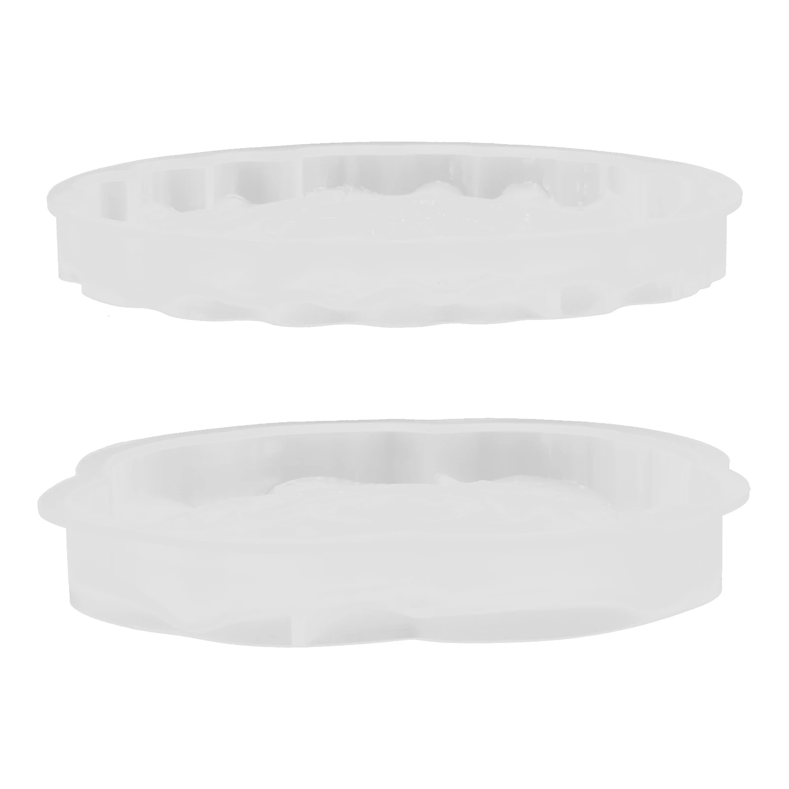 

2 Pcs Rose Coaster Mold Casting Silicone Resin Epoxy Moulds Tray Molds for White