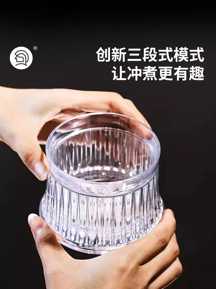 IN Stock Hero PCTG Variable Speed Hand Drip Coffee Filter Cup Drip-style Coffee Funnel Filter Flat Bottom Drip Cake Dripper