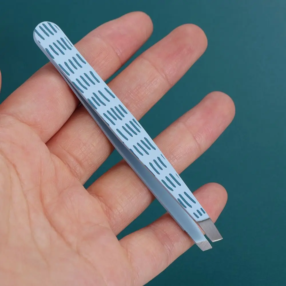 Professional Cartoon Pattern Eyebrow Tweezers Stainless Steel Brow Trimming Eyebrow Clip Removal Fine Hairs Multifunction