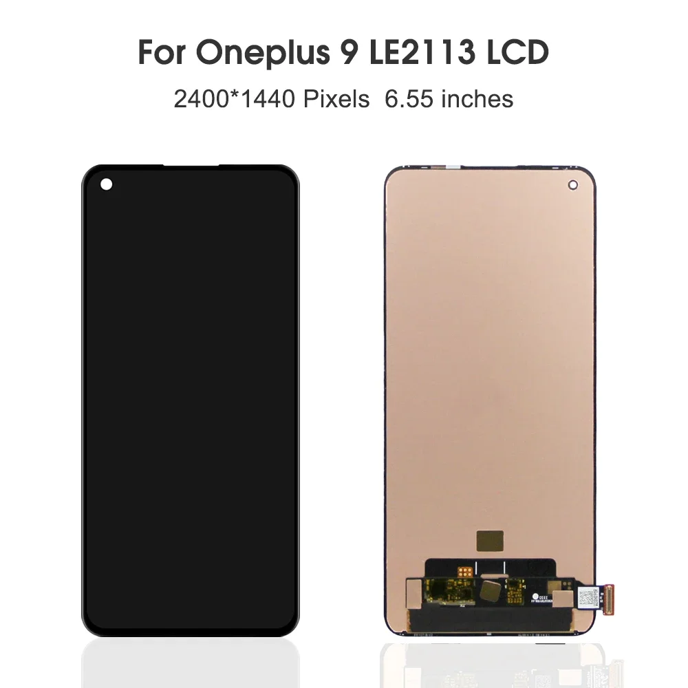 For OnePlus 9 6.55\'\'For 1+9 LE2113 LE2111 LE2110 LE2117 LE2115 LCD Display Touch Screen Digitizer Assembly Replacement