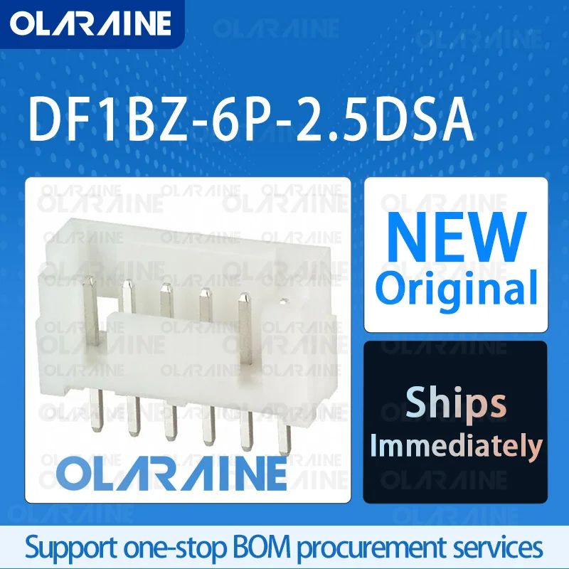 20/50/100Pcs DF1BZ-6P-2.5DSA 100% brand new and original IC chip Headers and wire housings Connector 6 Position