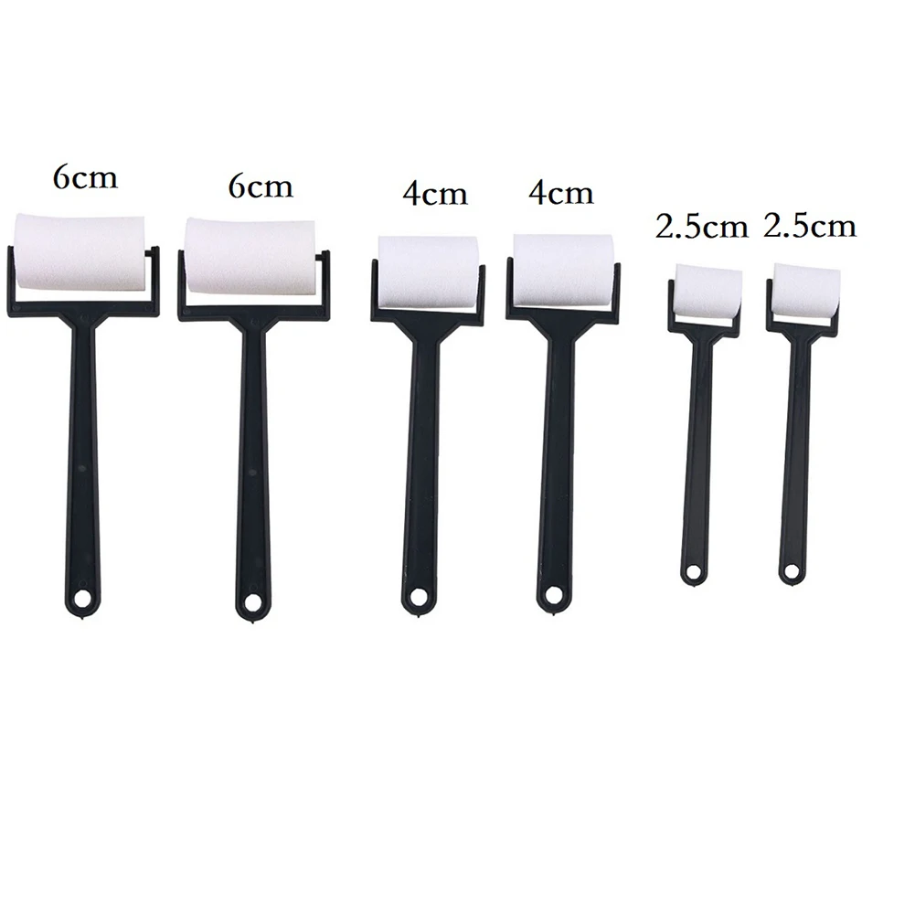 Sponge Paint Roller Brush Roller Brush Paint Roller Brush Sponge Brush Lightweight Plastic Sponge White 6pcs For Children Draw