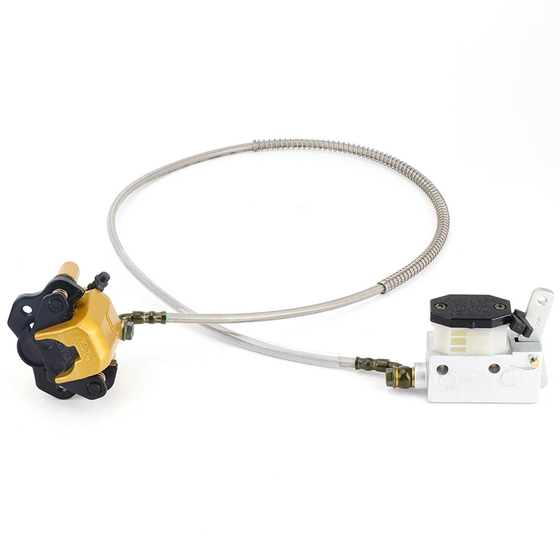 Hydraulic Disc Brake Foot Master Cylinder Caliper Hose Kit for DIY Racing Drift Kart 4-Wheel Vehicle Parts