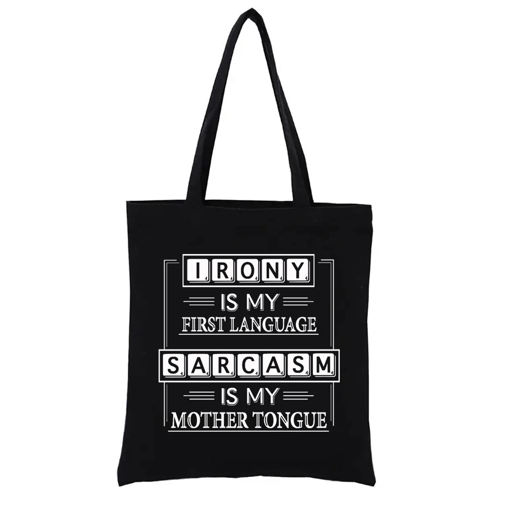 Science Graphic Print Shopping Bags Geek Series Literary Books Bag Shopper Female Handbags Woven Tote Women\'s Handbag Totebag