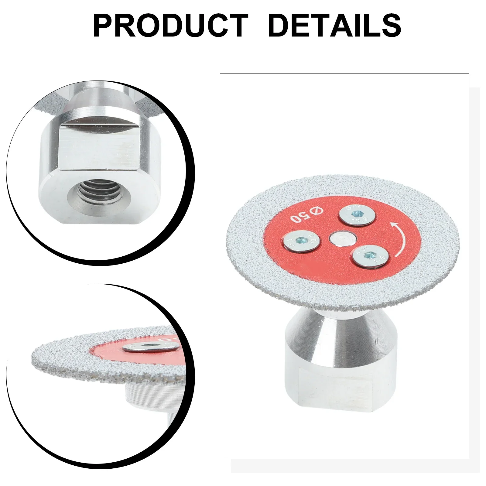 

50mm Vacuum Brazed Saw Blade For M14 M10 Thread Stone Cutting Disc For Granite Marble Concrete Engraving Wheel Dry Wet Use