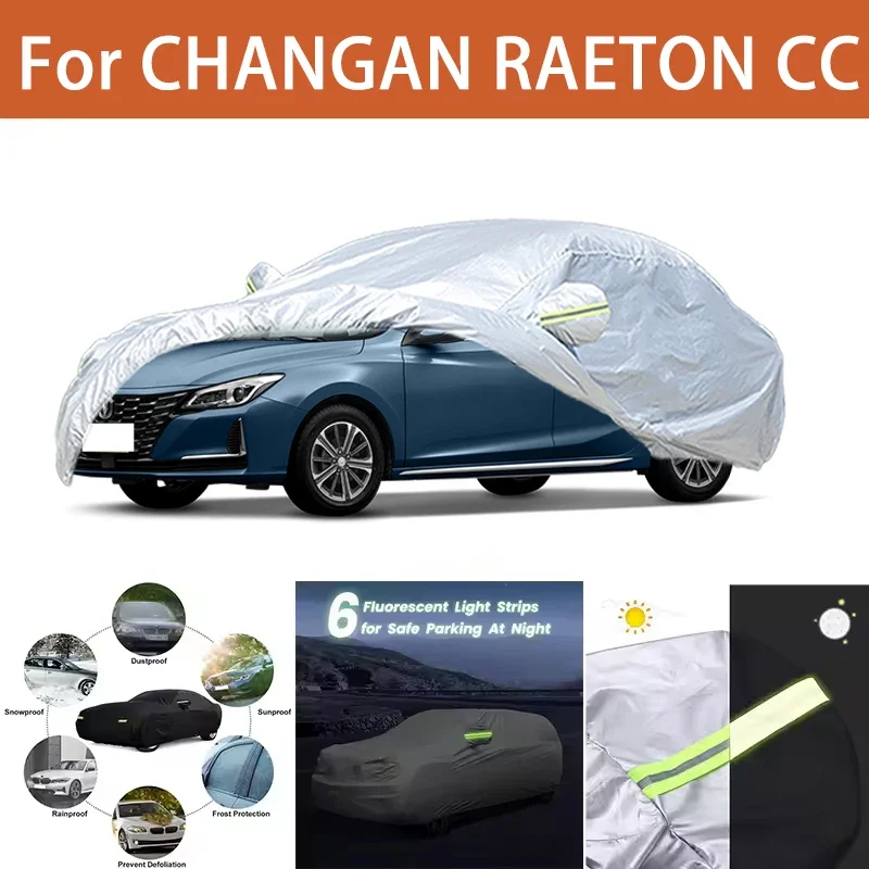 

Для CHANGAN RAETON CC автомобильный чехол уличные защитные чехлы снежный солнцезащитный козырек водостойкий пылезащитный внешний УФ автомобильные аксессуары
