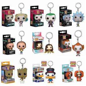Funko Pop Guardians von Galaxy Grooted Joker Morty Keychain Toy Squad Alien Vinyl Actionfiguren Spielzeug für das Geschenk des Kindes 6 Hauptverkaufsfunko Pop Predator - №6
