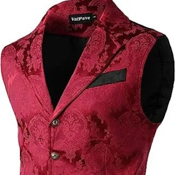 

Новый мужской жилет, средневековый костюм, длинный деловой жилет в стиле ретро, костюм на Хэллоуин, косплей, специальный широкий, с высоким воротником, молодежный Fa...