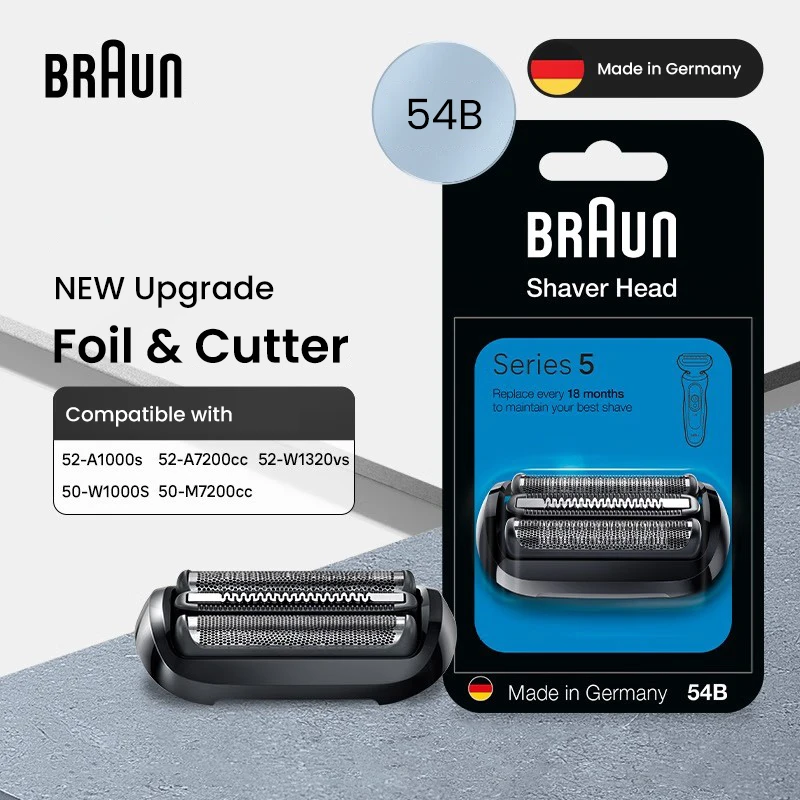 Braun 54B Upgraded Shaver Head Foil Cutter for Braun Series 5 / 6 Electric Shavers 52-A1000S 50-M7200cc