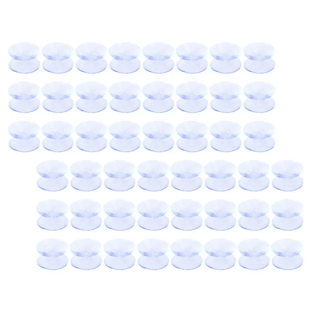 100Pcs Double-Sided Silicone Suction Pads 20Mm Clear Glass Table Top Bumper Non-Slip Furniture Protector for Smooth Surfaces