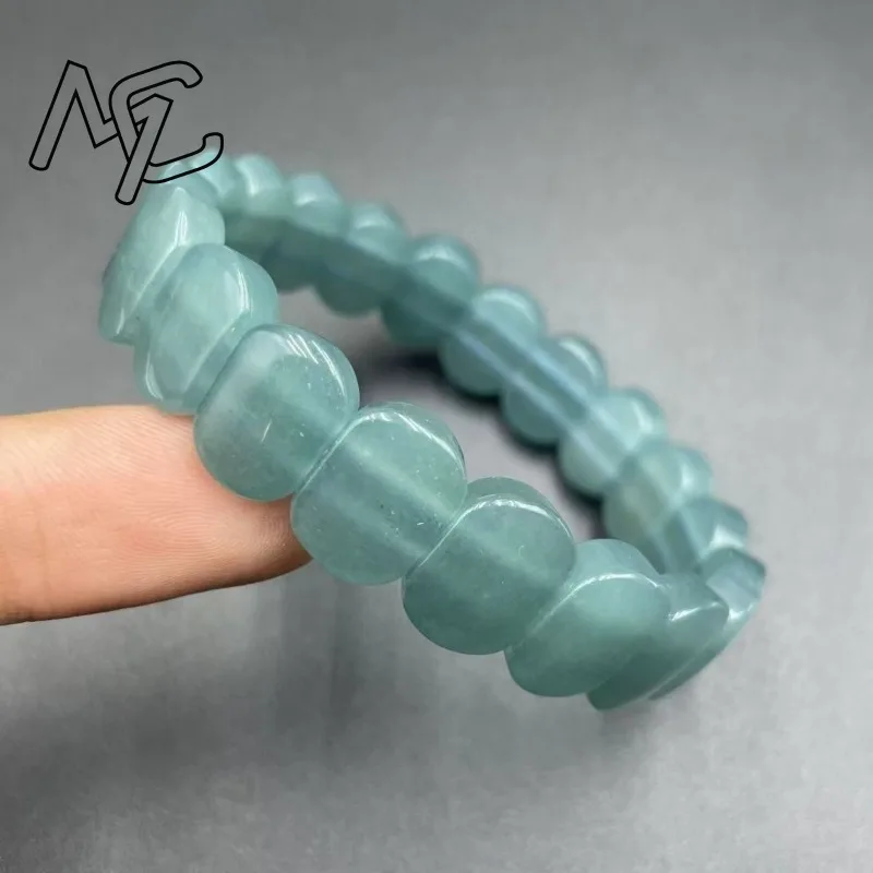 Real Jade Blue Sailor Bracelet Bangle Designer Vintage Natural Jewelry Gifts for Women Talismans Charm Luxury Accessories Amulet