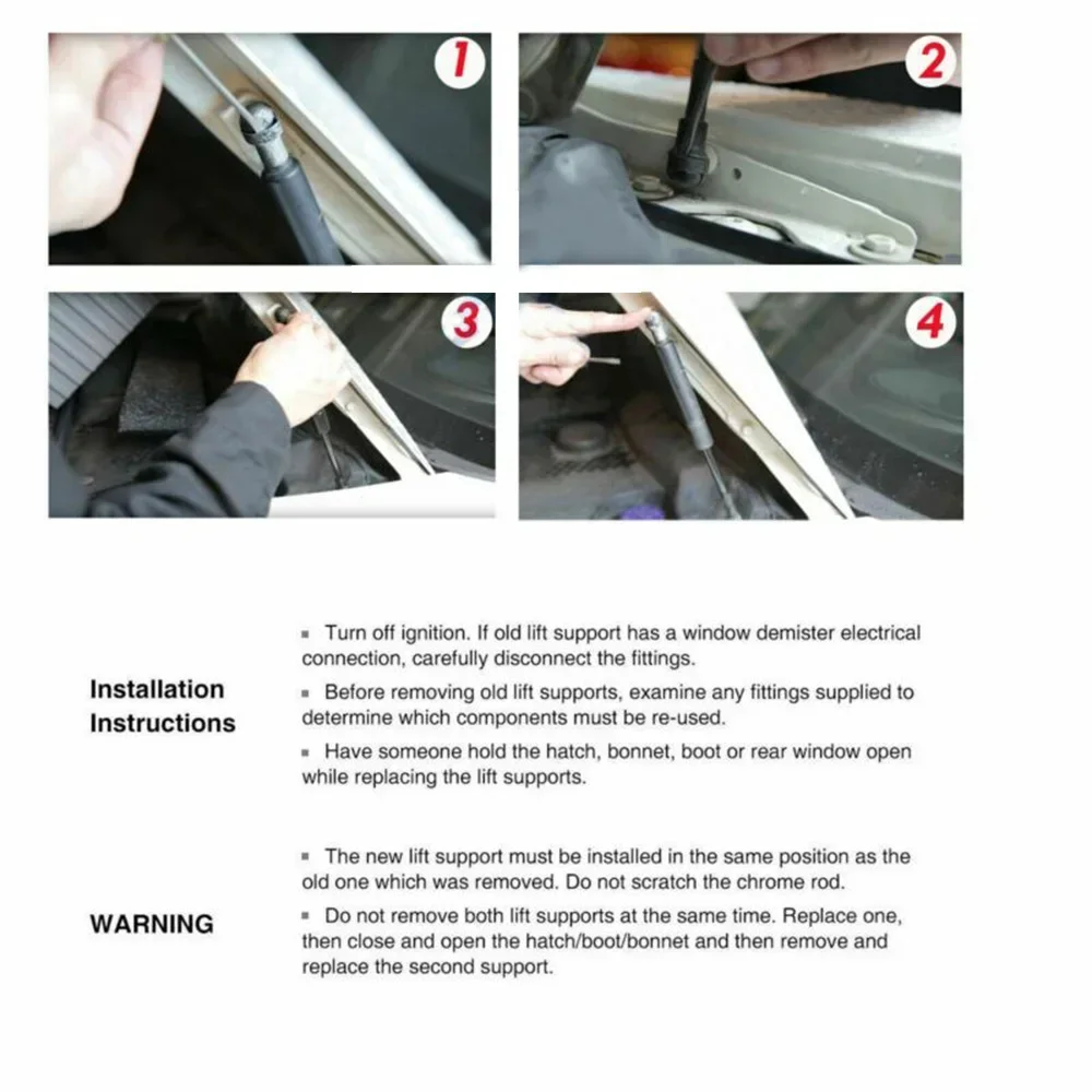 

CarHome 1Pair Black Front Hood Lift Supports – Gas Shock Cylinder For Porsche 911 Boxster Stainless Steel NEW