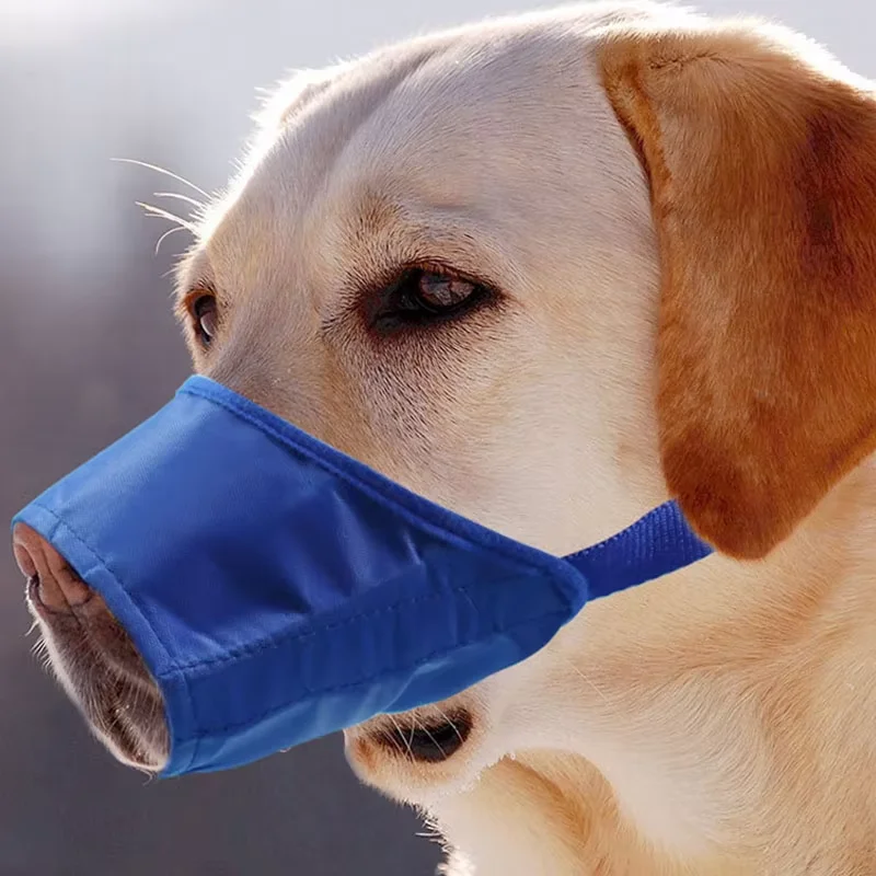 

Adjustable Breathable Dog Muzzle Outdoor Pet Walk Muzzle Anti-biting Dog Safety Buckle Mask Soft Nylon Stop Biting Barking Mouth