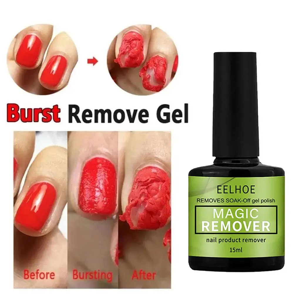 Removedor mágico de esmalte de uñas en Gel UV, eliminador de esmalte de uñas en Gel, removedor de esmalte de barniz semipermanente, 15ml