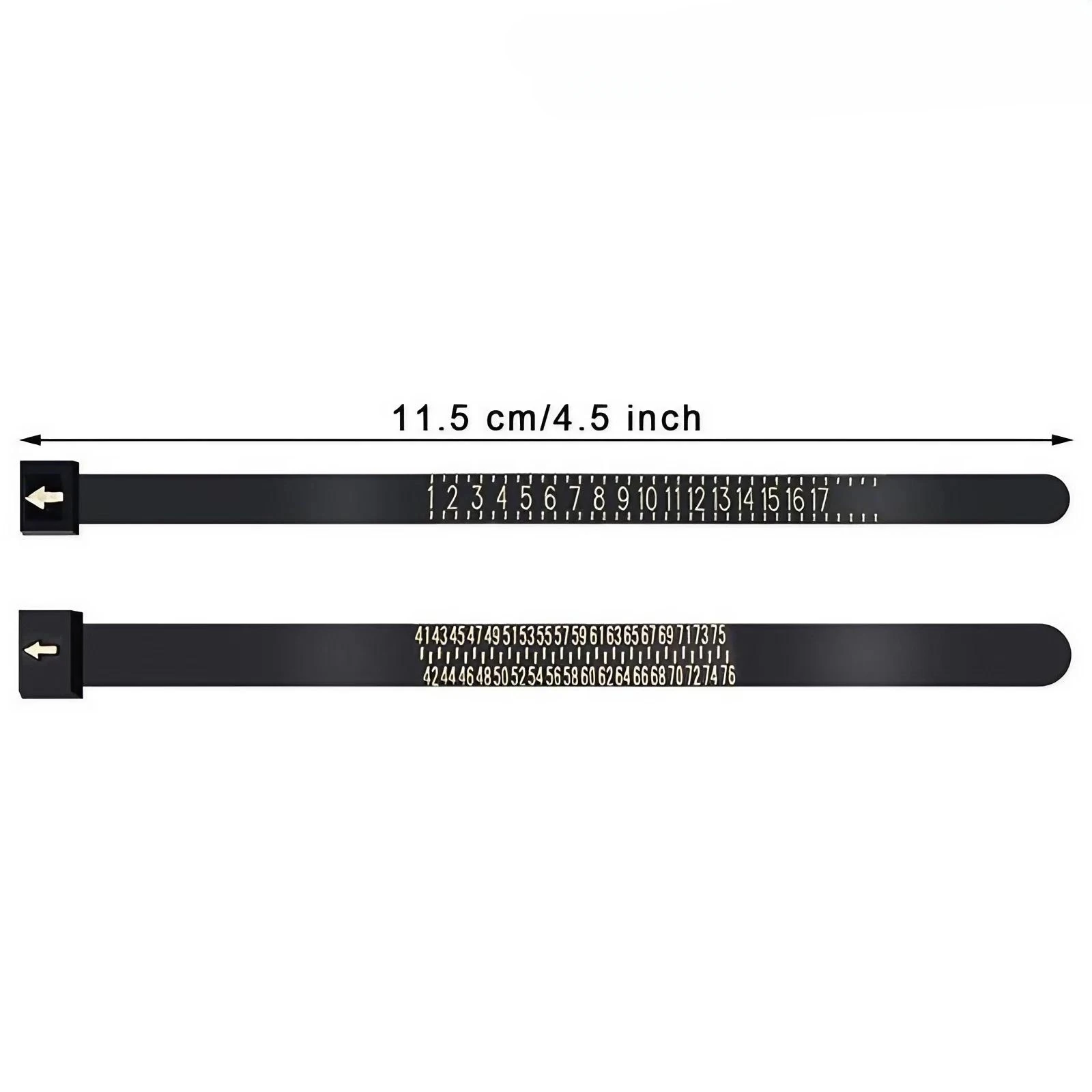 Ring Sizer Tool US EU Size Guide Weiß Schwarz Ehering Finger Gauge für die Schmuckherstellung Messung – Detail 11