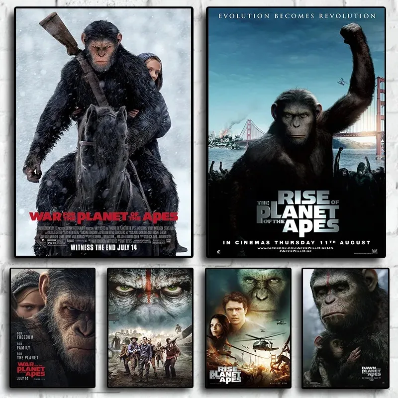 Rise of The Planet of The Apes American Movie Quality Canvas Painting Posters Living Bedroom Modern Art Home Wall Decor Picture