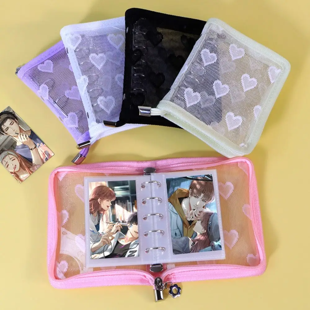 

Обложка для фотоальбома с вкладышами, защита от царапин, 5 отверстий, обложка для карточек, чехол для буклет, корейский стиль, INS, обложка для ноутбука с отрывными листами