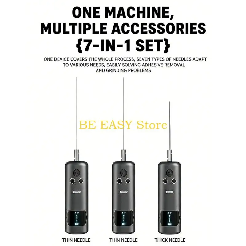 

E28F Powerful Copper Motor Gluing Removers 7Interchangeable Needle For MultiPurpose Use