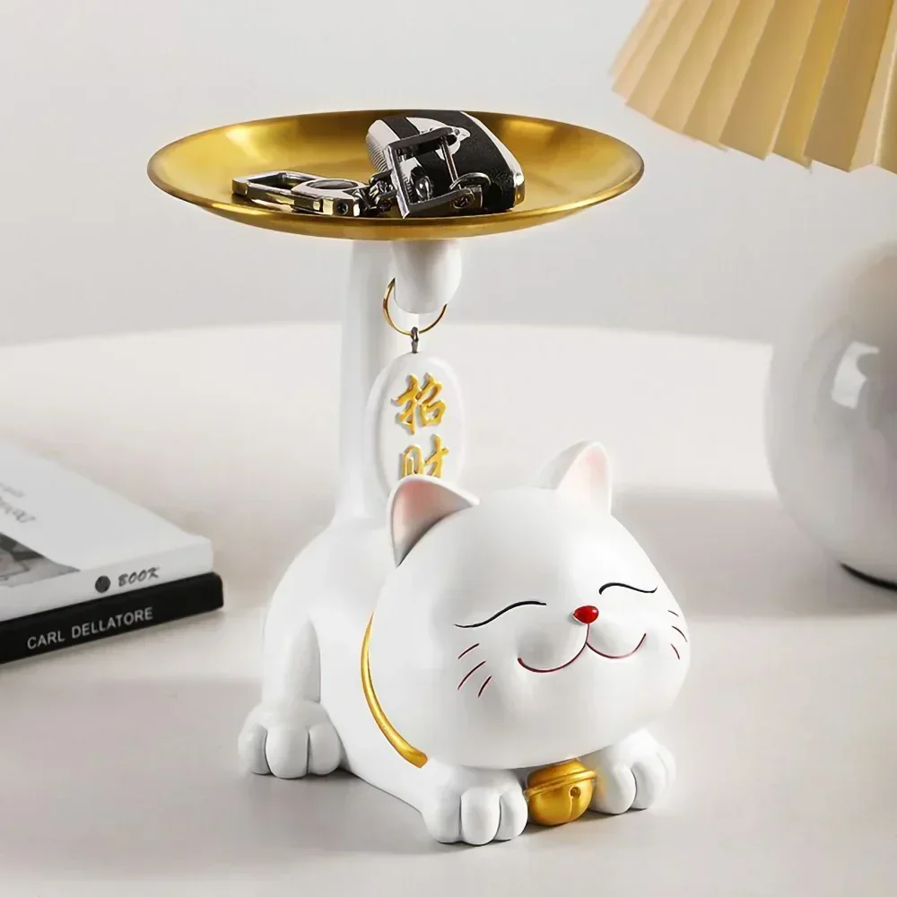 

Cat Resin Statue Home Decor Accessories Decorative Cat Figurine Bedroom Living Room Decoration Animal Sculpture Table Ornaments