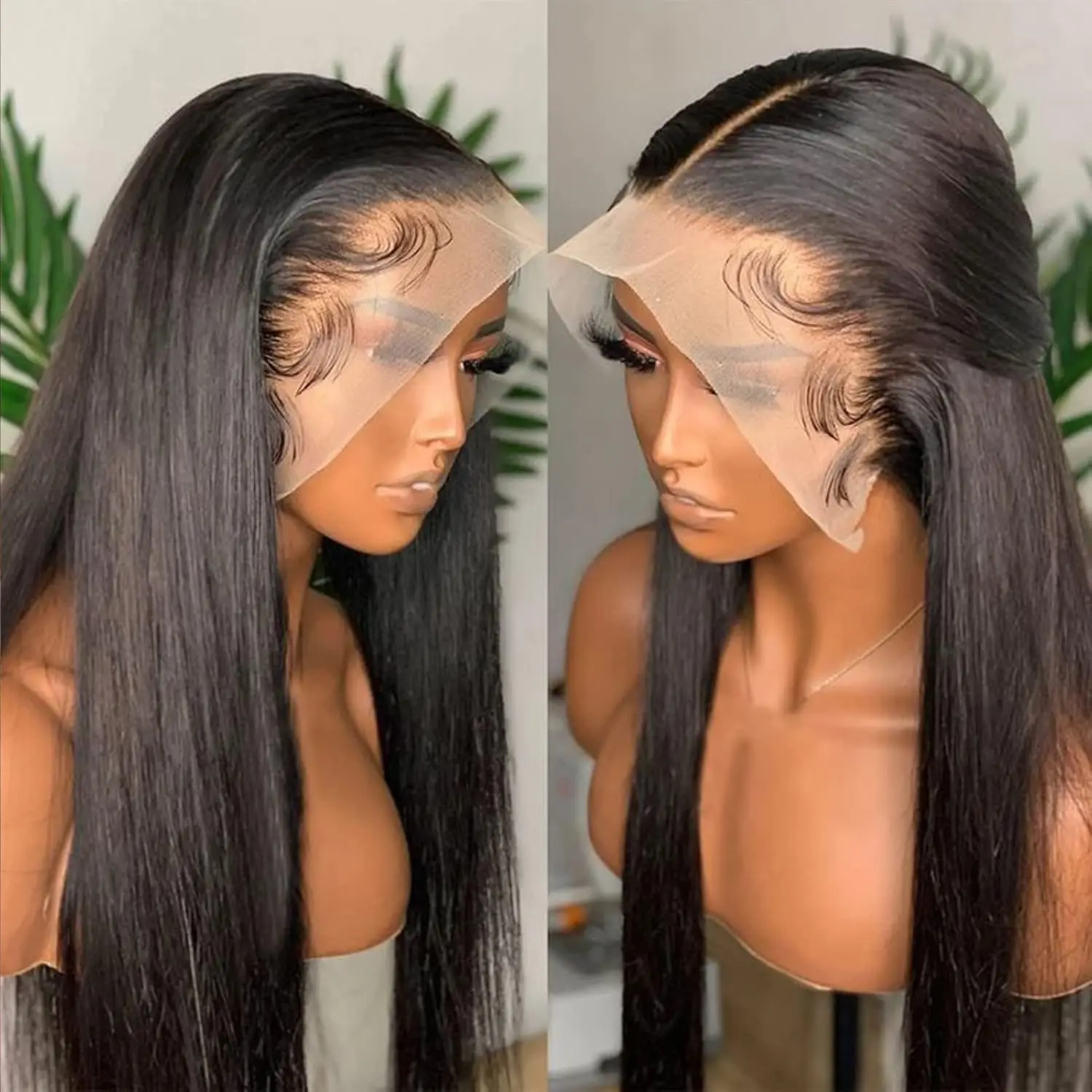 Peluca Frontal de encaje 360, 30, 32 pulgadas, hueso brasileño recto, 13x4, 13x6, pelucas de cabello humano con encaje Frontal transparente, peluca con cierre de encaje 4X4