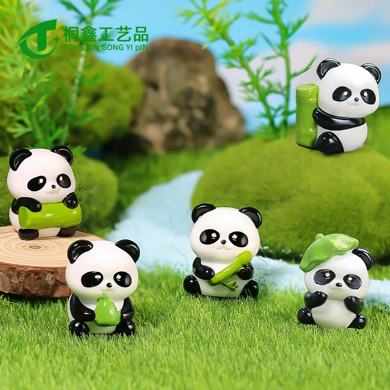 

Panda Baby Craft Ornament Micro Landscape Car Decoration