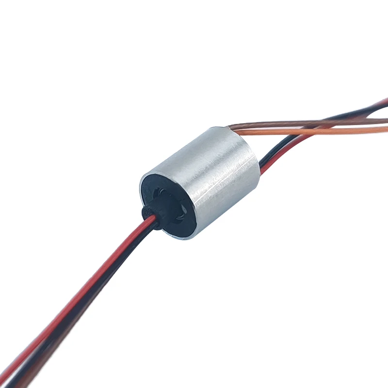 Cap-type slip ring OD6.0mm or 6.5mm 8-wire 2 amp conductive ring can be used for rotating lamps or pan-tilt motors