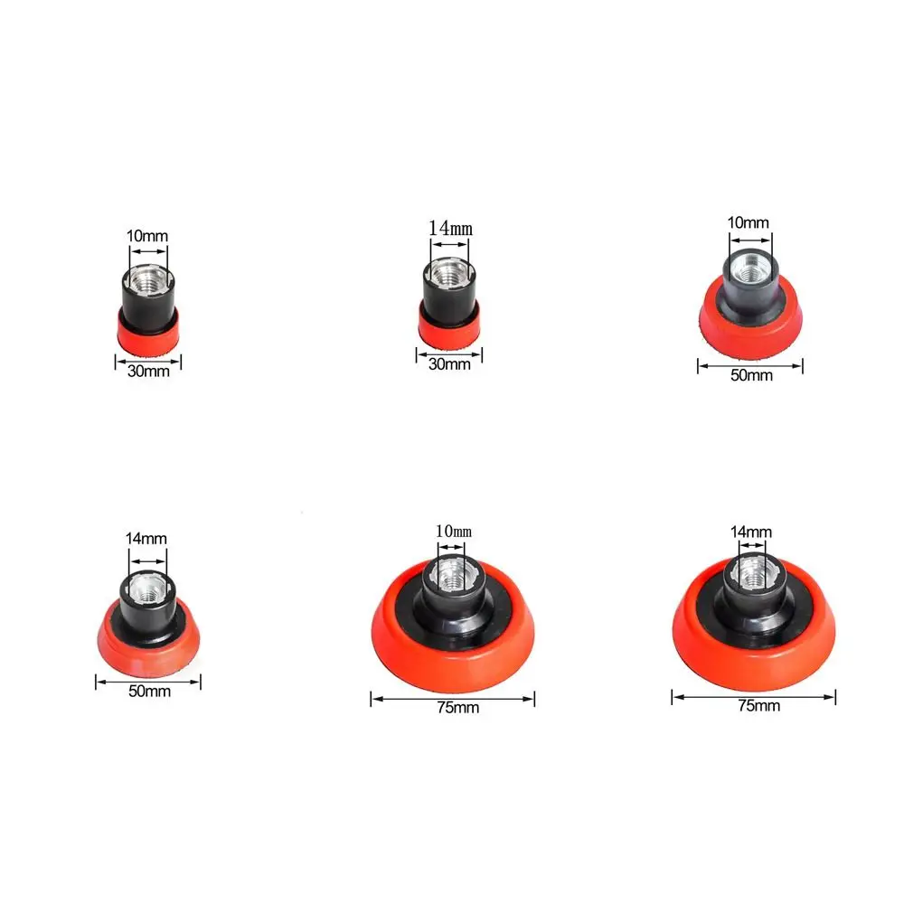 Cuscinetto di supporto per piastra da 30 mm/50 mm/75 mm Piastra per lucidatura con gancio in PU Supporto per tampone abrasivo autoadesivo resistente all'usura
