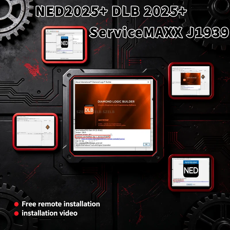 2026 hot Heavy‑Duty Diagnostics NED DLB 2025 + Unlock Keygen + ServiceMAXX J1939 for Unlimited Install Multi pcNED 2025 DLB 2025