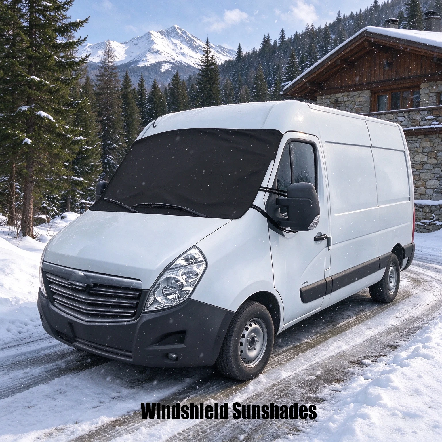 Universal Fit Windshield Sunshades for Motorhome Camper Van - Frost Ice Shield Snow Dust Protector Cover for Most Cars