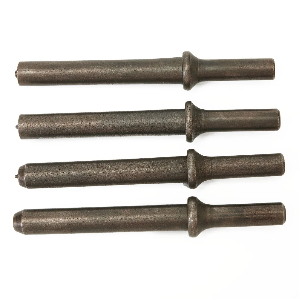 Robuste Lufthammer-Sets aus Stahlkonstruktion mit gebundenem Bit, 3 Stück + 1 Stück, kompatibel mit beliebten Lufthammern, 12 cm lang