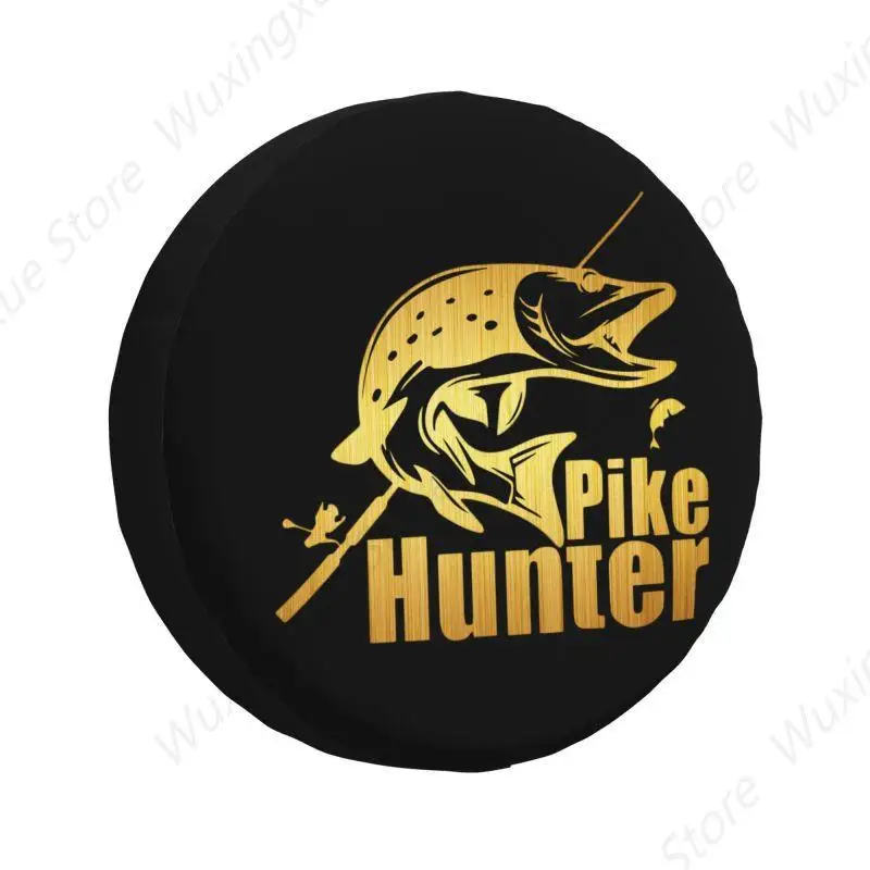 Custom Pike Hunter Fish Tire Cover 4WD 4x4 RV Fishing Fisherman Spare Wheel Protector for Prado Pajero Jeep 14