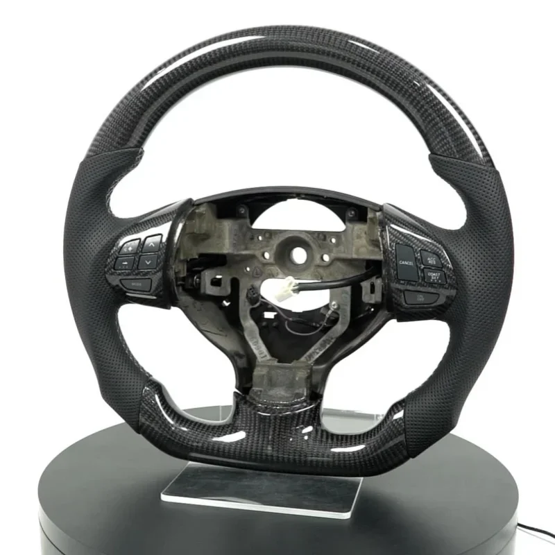High qualityCarbon Fiber Perforated Leather Steering Wheel Is Made for    Triton Flat-bottomed Perforated Leather