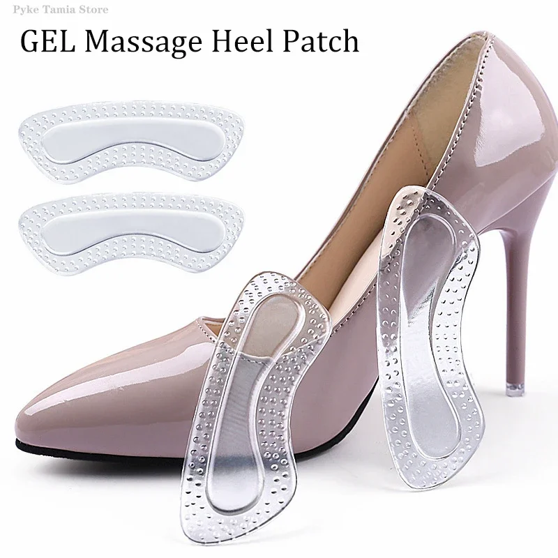 GEL Heel Patches Pain Relief Anti-wear Soft Foot Care Cushion High Heels Silicone Non Slip Shoe Pad Liner Grip Insole Inserts