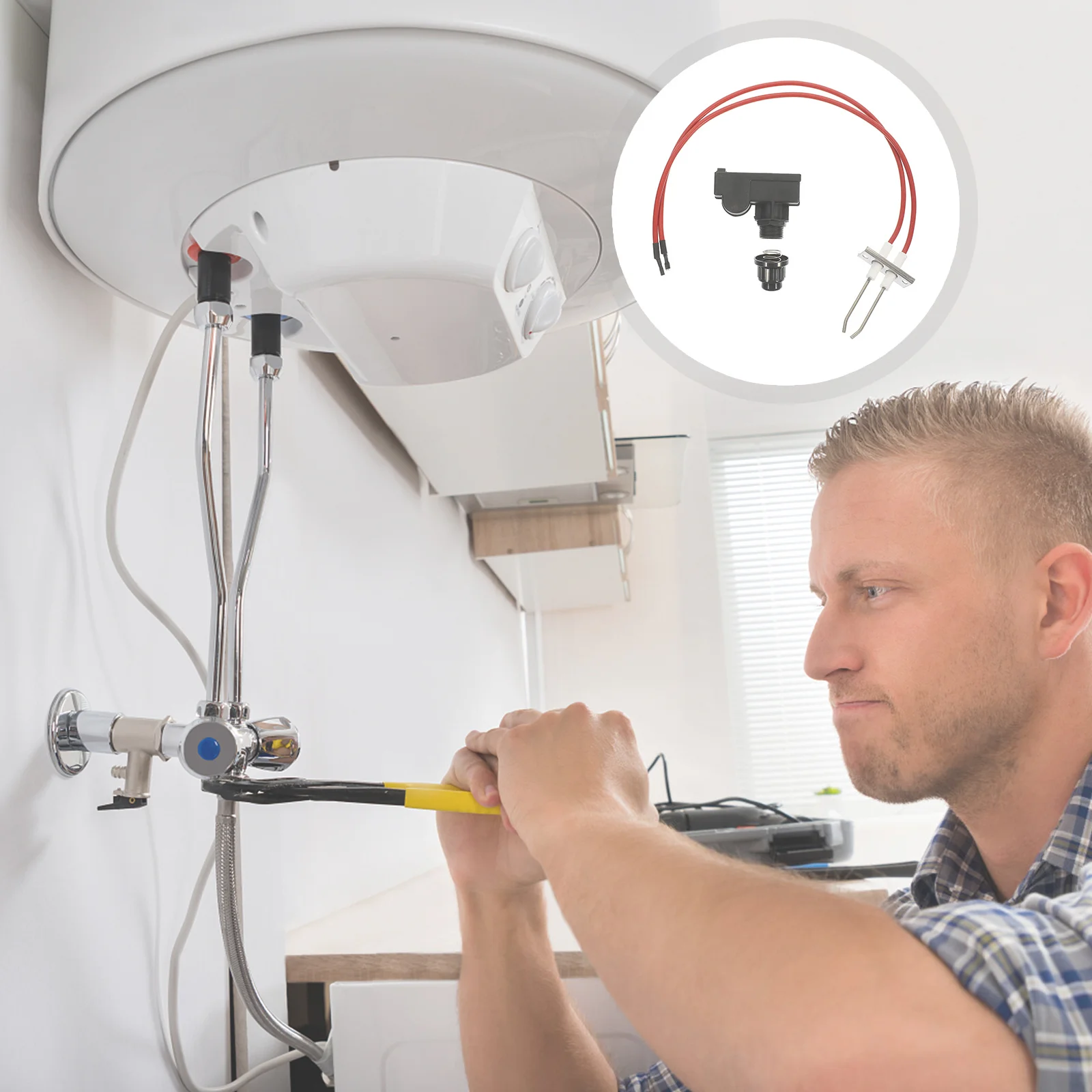 

Double Ignition Kit Windproof Portable Grill Igniters Propane Gas Stove Igniter Replacement Cooking Electric Home Kitchen